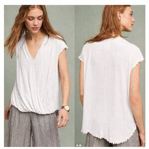 Anthropologie Saturday/Sunday Clarissa Wrap Top in White